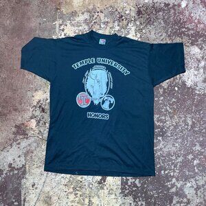 90s Temple University Not Just Another Pretty Face Honors Vintage Black T-Shirt